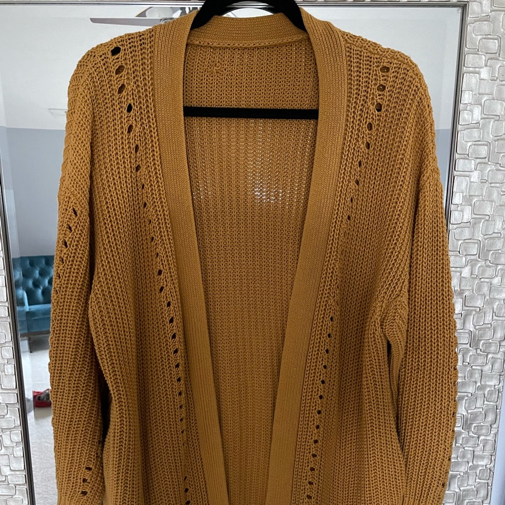 Cozy knit oversized open cardigan